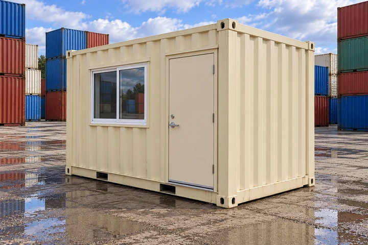 Illustrative image of a new 10ft shipping container