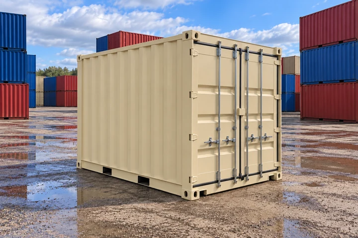 Illustrative image of a new 10ft shipping container