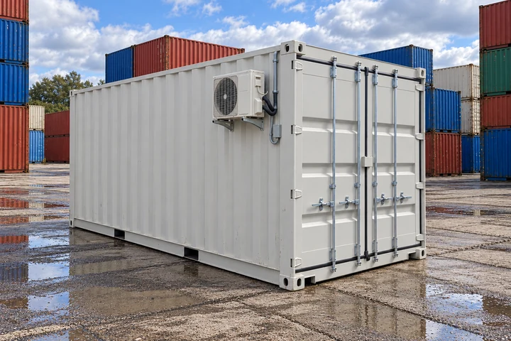Illustrative image of a new 20ft shipping container