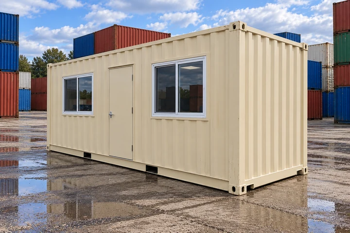 Illustrative image of a new 20ft shipping container