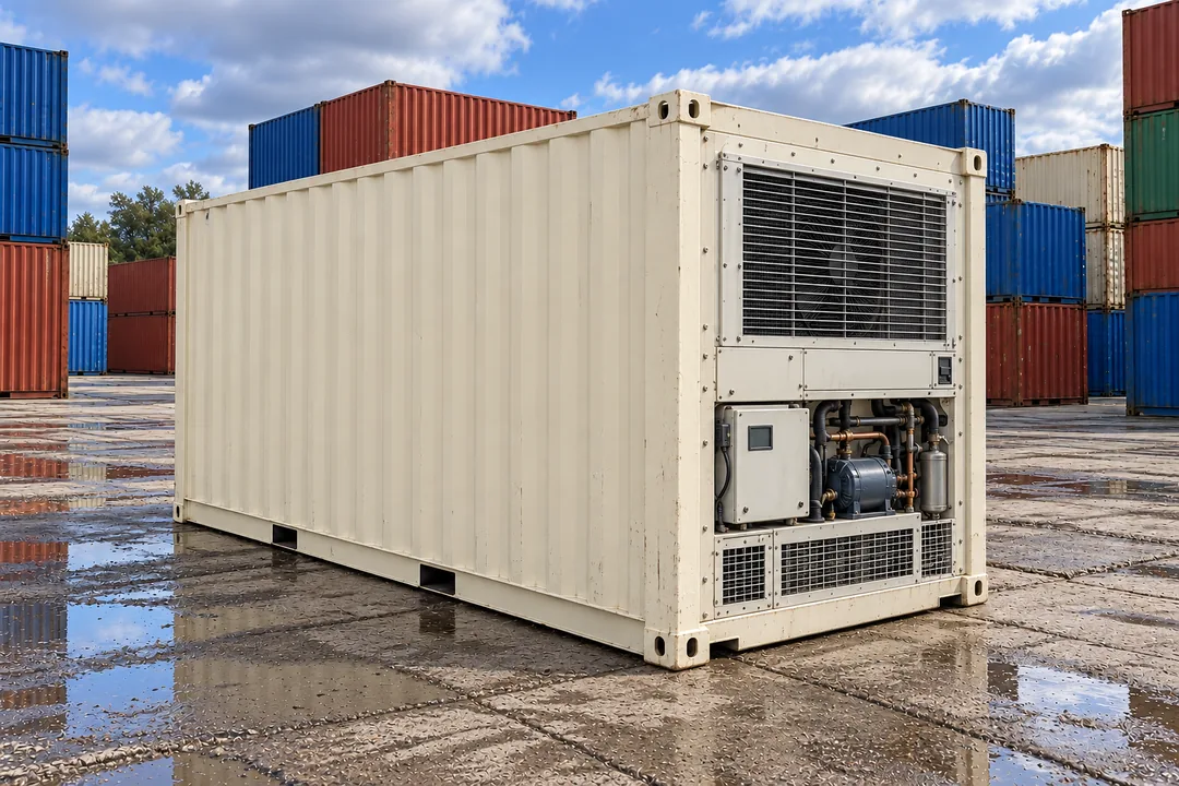 Illustrative image of a new 20ft shipping container