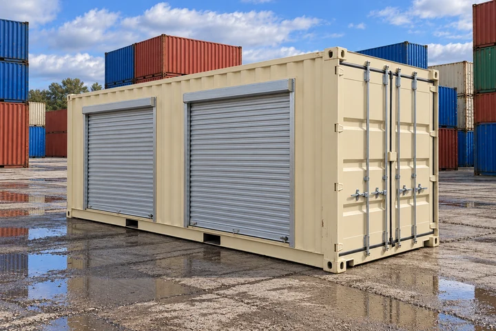 Illustrative image of a new 20ft shipping container