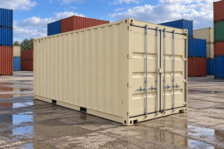 Illustrative image of a new 20ft shipping container