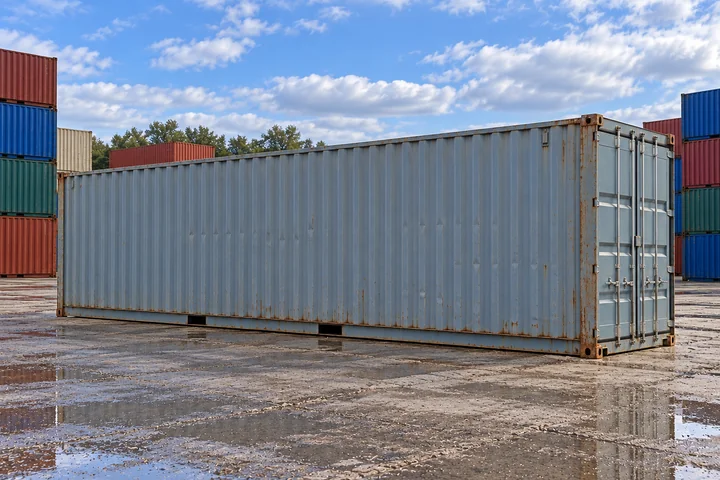 Illustrative image of a used 40ft high cube shipping container