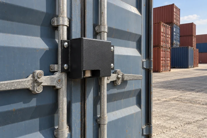 Illustrative image of shipping container lock box